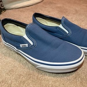 Women’s blue slip on Vans size 8